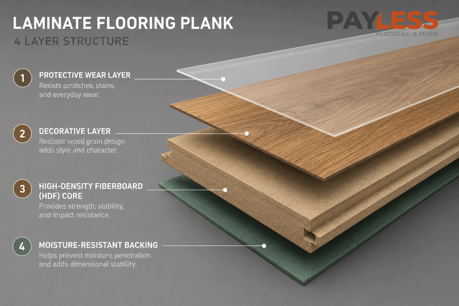 Layers of Laminate Flooring