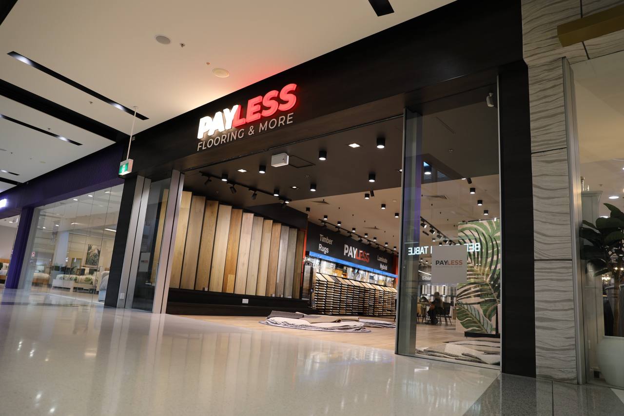 Payless Flooring and More Belrose showroom entrance at Belrose Super Centre, Niangala Close
