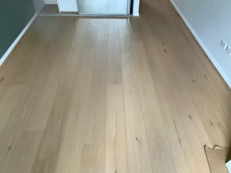 Timber-look plank flooring in a Sydney bedroom